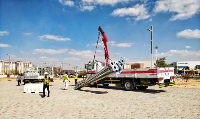 solar street lighting in Masdar